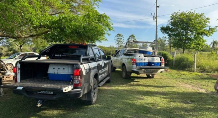 na foto, comércio ilegal de animais em nova santa rita
