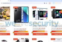 sites falsos que os criminosos estão usando na shopee e havan