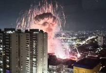 foto da explosão de fogos em tatuapé