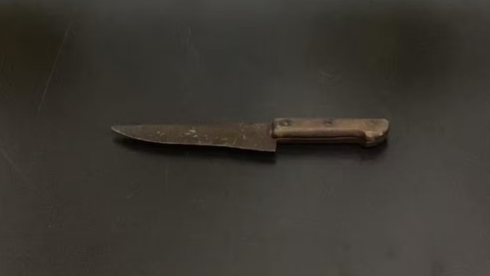 A faca usada no assalto