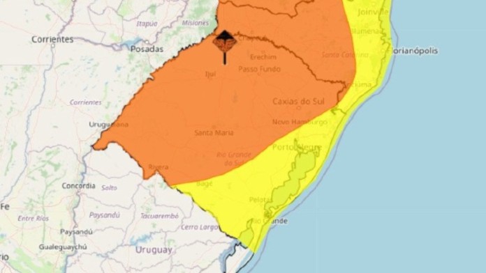Inmet alerta para tempestade no RS