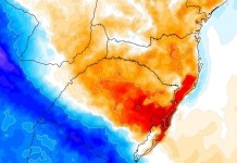 o mapa da Metsul que mostras como será a temperatura nos próximos dias