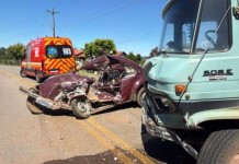 Motorista de fusca morre após ultrapassagem proibida; Veja vídeo na foto, motorista fusca na ERS-448