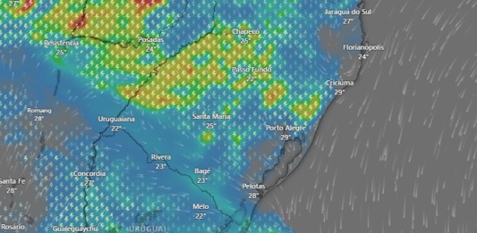 Chuva em Canoas? Veja como fica o tempo após alertas de ciclones na Região Sul imagem de satélite mostra o tempo em canoas