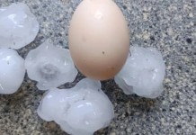 o granizo após temporal