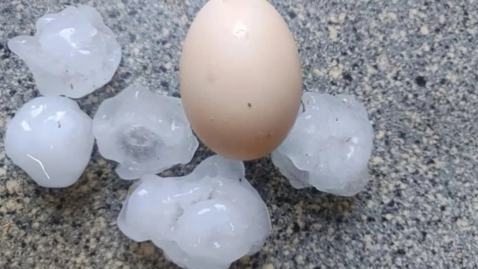 o granizo após temporal
