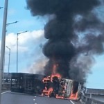 Morre motorista de caminhão que tombou em acidente na BR-448 acidente BR-448