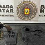 Adolescente de 17 anos é morto durante confronto armado com a Brigada Militar os materiais que foram apreendidos com o adolescente morto em abordagem