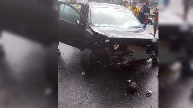 a ocorrência que o homem morreu na colisão