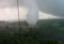 Mudanças climáticas podem explicar a frequência de tornados no Sul do Brasil, como na foto.