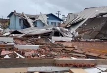 Temporal causa destruição em cidades do RS Temporal do RS