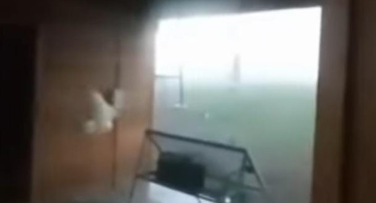 Forte temporal atinge cidade do RS