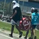 VÍDEO: torcidas do Internacional e Santos entram em confronto e causam bloqueio em rodovia