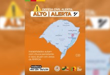 Defesa Civil alerta para risco de alagamentos no RS