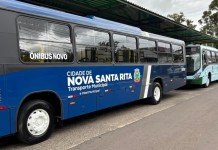 Nova Santa Rita ganha quatro ônibus 0km para transporte público Nova Santa Rita ganha quatro ônibus 0km para transporte público