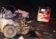 Motorista morre após colisão frontal entre caminhonete e ônibus na BR-386 em Nova Santa Rita acidente BR-386 Nova Santa Rita