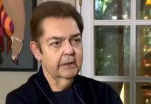 Faustão foi internado para a retirada de uma sonda gástrica e tem previsão de alta nos próximos dias.