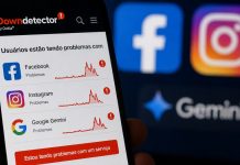Downdetector dispara após usuários relatarem falhas no Facebook, Instagram e Gemini nesta sexta