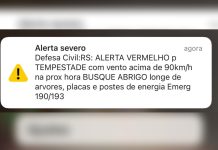 Defesa Civil emite alerta vermelho severo para tempestades em Canoas e outras cidades da Região Metropolitana defesa civil alerta vermelho
