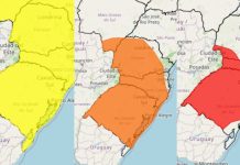 Amarelo, laranja e vermelho: RS tem 3 alertas meteorológicos do INMET nesta segunda; veja onde há risco de tempestade, granizo e ventania Amarelo, laranja e vermelho: RS tem 3 alertas meteorológicos do INMET nesta segunda; veja onde há risco de tempestade, granizo e ventania