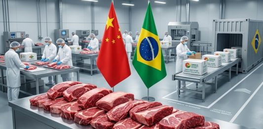A exportação de carne para a China pode ganhar espaço adicional com o possível uso de parte da cota uruguaia pelo Brasil.
