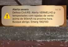 Madrugada tem alerta vermelho da Defesa Civil e tempestade com granizo em Canoas; Cidade tem pontos sem luz tempestade canoas