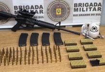 Em menos de 24 horas, criminoso preso com fuzil e munições em Canoas é solto após audiência de custódia criminoso preso canoas