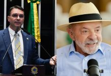 Flávio Bolsonaro continua à frente de Lula com 36% das urnas apuradas